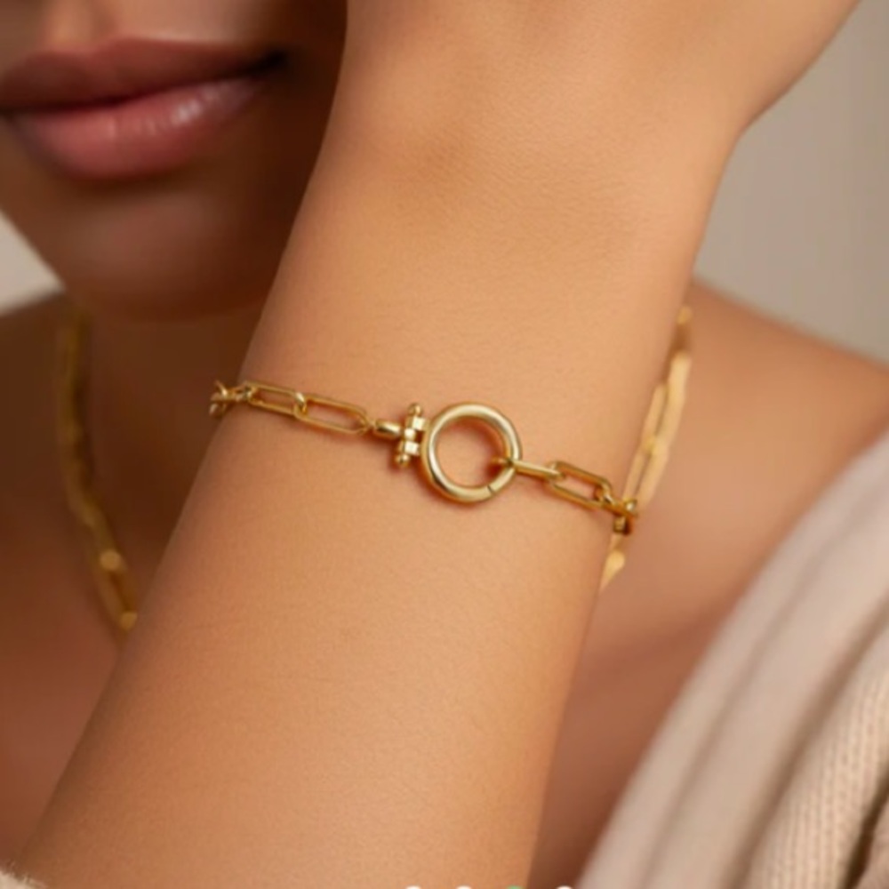 Mint Paperclip Bracelet - Picture 2 of 3
